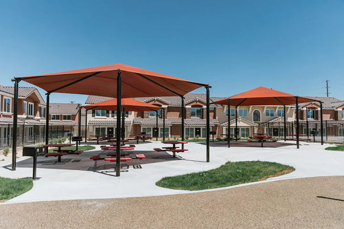 Hexagon Hip Shades - Commercial Shade Structures  Hip Shades Playgrounds Etc