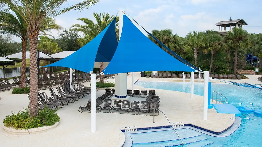 Quad Sail Shades - Commercial Shade Structures  Sail Shades Playgrounds Etc