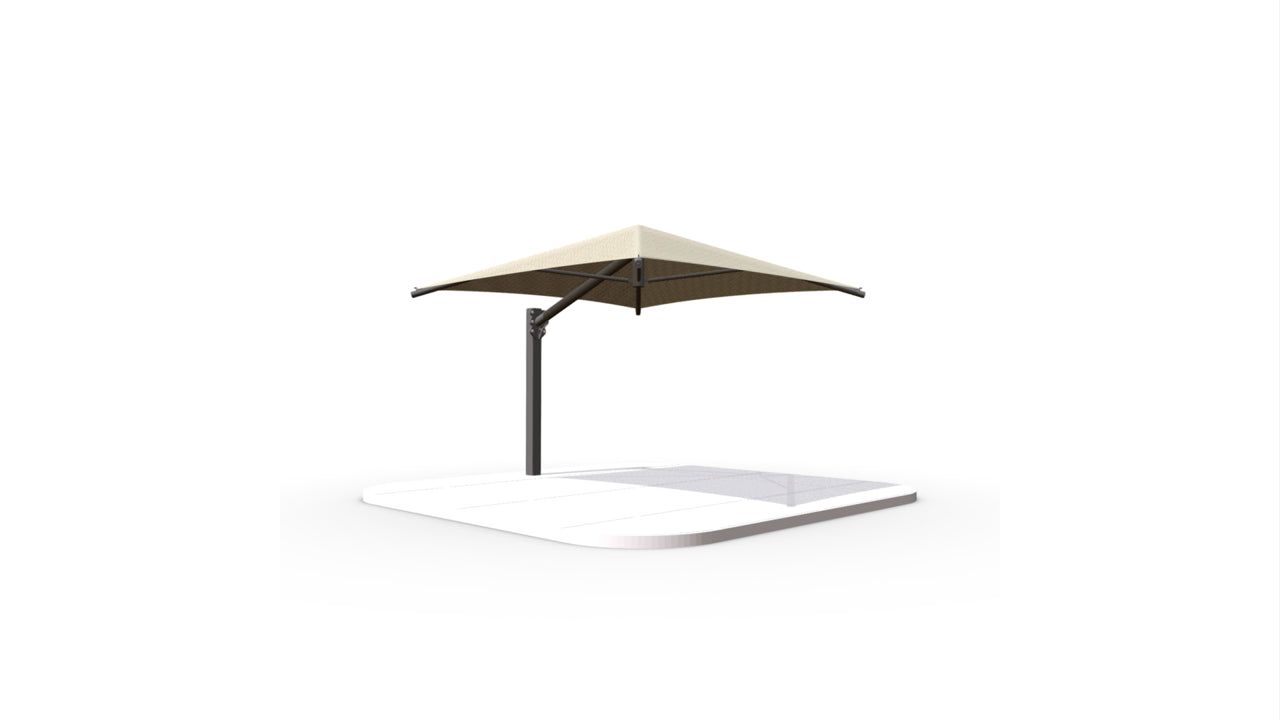 Square Cantilever Umbrella Shade Structure – Quick Ship Commercial Shade