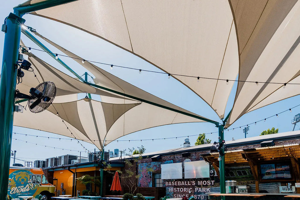 Square Sand Dollar Sail Shades - Commercial Shade Structures  Sail Shades Playgrounds Etc